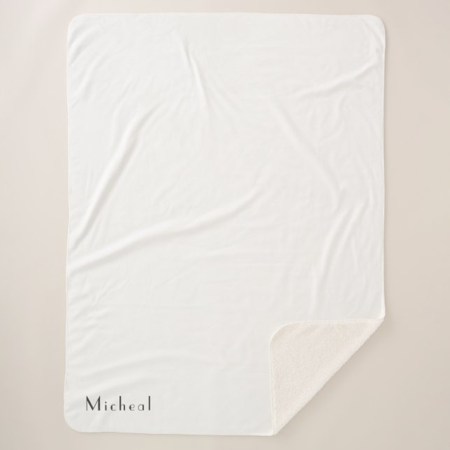 Couverture Sherpa Chic Personnalisé Fabriqué Nom pour tout le monde (Devant)