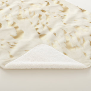 Couverture Sherpa Chic Western Gold White Cream Cowhide