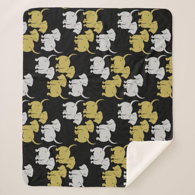 Couverture Sherpa Chien allemand Dachshund Motifs (Devant)