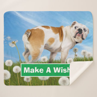 Couverture Sherpa Chien avec Dandelion