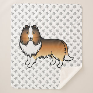 Couverture Sherpa Chien de dessin animé Shetland Sable Sheltie & Pat