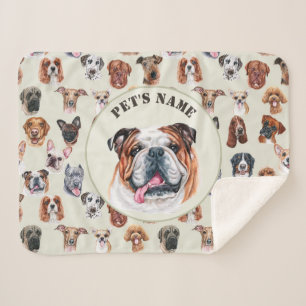 Couverture Sherpa Chien de taureau anglais et amis animal de compagn