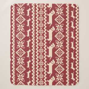 Couverture Sherpa Chien nordique : Motif d'illustrations excentrique