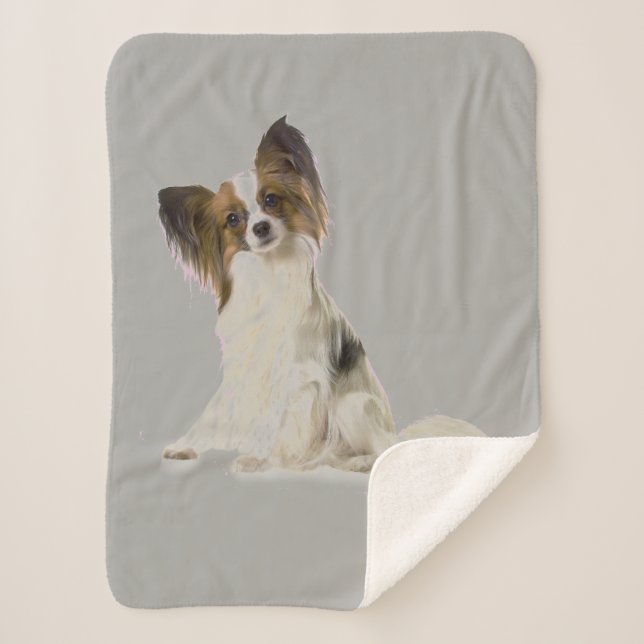 Couverture Sherpa Chien papillon (Devant)