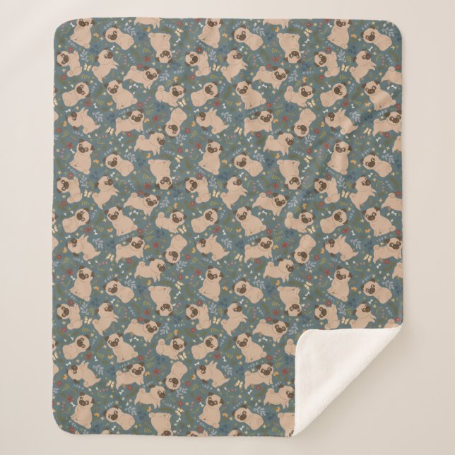 Couverture Sherpa Chiens mignons Sherpa Blanket (Devant)