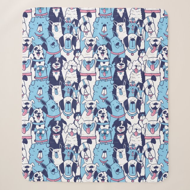 Couverture Sherpa Chiens mignons Sherpa Blanket (Devant)