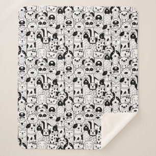 Couverture Sherpa Chiens mignons Sherpa Blanket