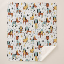 Chiens stupides Sherpa Blanket