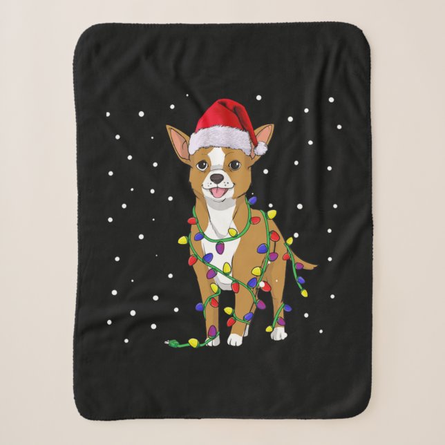 Couverture Sherpa Chihuahua Christmas Dog (Devant)