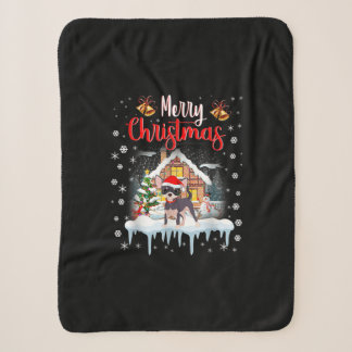 Couverture Sherpa chihuahua santa hat joyeux amoureux des chiens de
