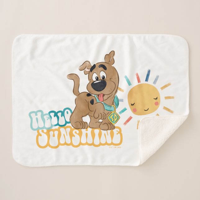 Couverture Sherpa Chiot Scooby-Doo "Bonjour soleil" (Devant (Horizontal))