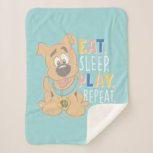 Couverture Sherpa Chiot Scooby-Doo "Mange, Dors, Joue, Répète"