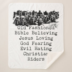 Couverture Sherpa Christian Motorcycle Mens Cool Funny Vintage Faith