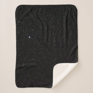 Couverture Sherpa Ciel nocturne avec étoiles