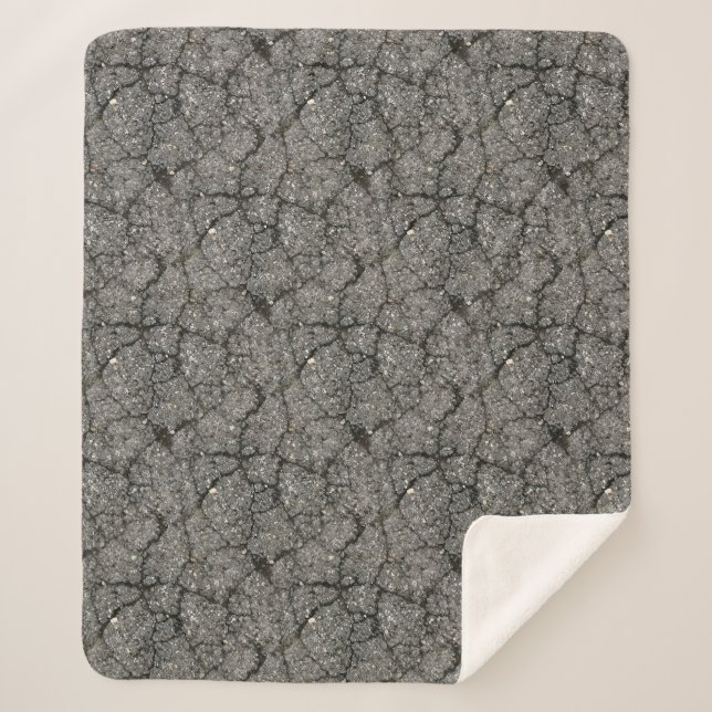 Couverture Sherpa Ciment de pavage de rue d'asphalte noir (Devant)