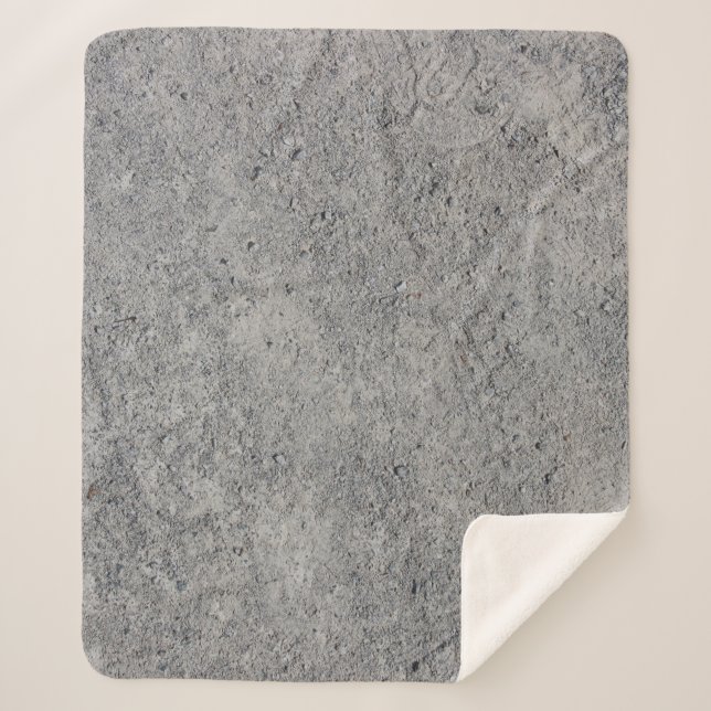 Couverture Sherpa Cimetière en béton texture grise (Devant)