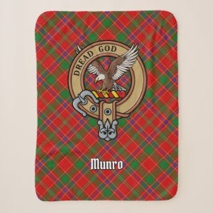 Couverture Sherpa Cimier du clan Munro sur tartan