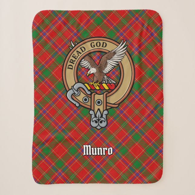 Couverture Sherpa Cimier du clan Munro sur tartan (Devant)