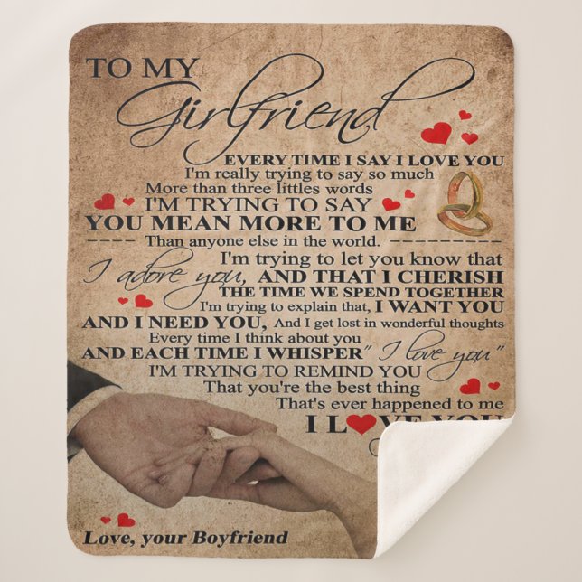 Couverture Sherpa Citation d'amour pour amie | Cadeau Décor (Devant)