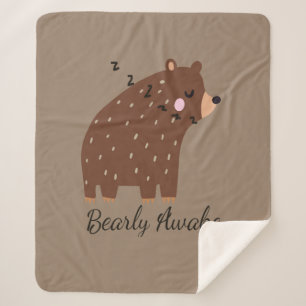Couverture Sherpa Citation d'animal d'ours Brown de l'éveil amusant