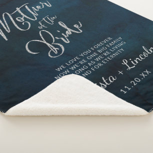 Couverture Sherpa Citation de la mère de la mariée en bleu lustré ma