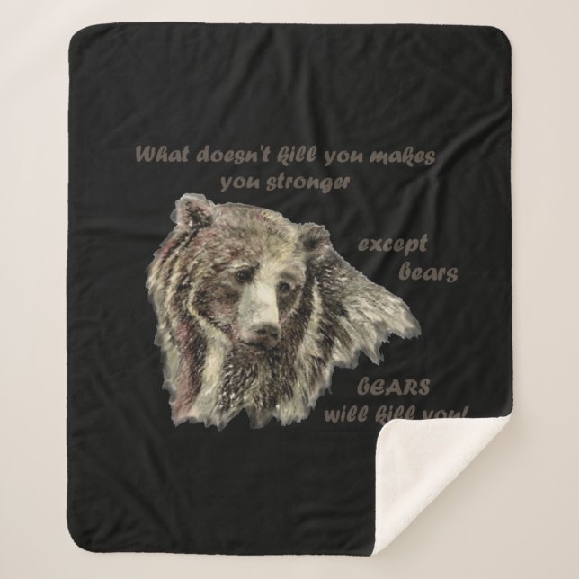 Couverture Sherpa Citation De Motivation Amusante Les ours Vous Tuen (Devant)