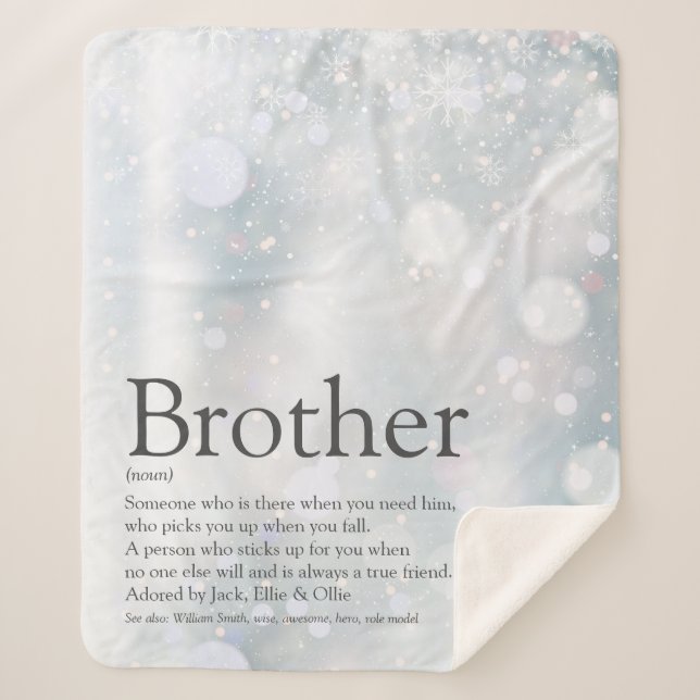 Couverture Sherpa Citation du Cool Brother pour les fêtes d'hiver (Devant)