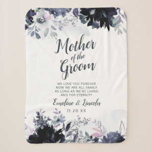 Couverture Sherpa Citation florale nocturne pour la mère du marié