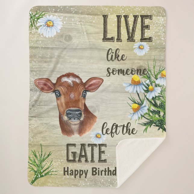 Couverture Sherpa Citation Positive De Style Vache Mignonne Drôle (Devant)