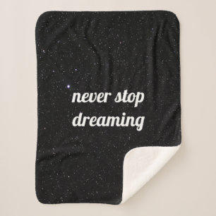 Couverture Sherpa Citation Sherpa Blanket sur le ciel nocturne avec