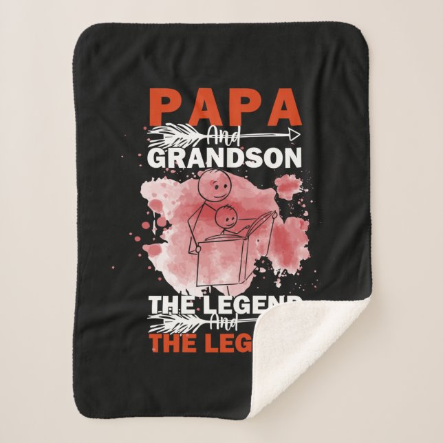 Couverture Sherpa Citations de grand-père | Papa et petit-fils (Devant)