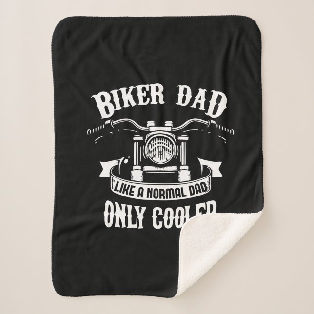Couverture Sherpa Citations grand-père | Best Biker Papa (Devant)