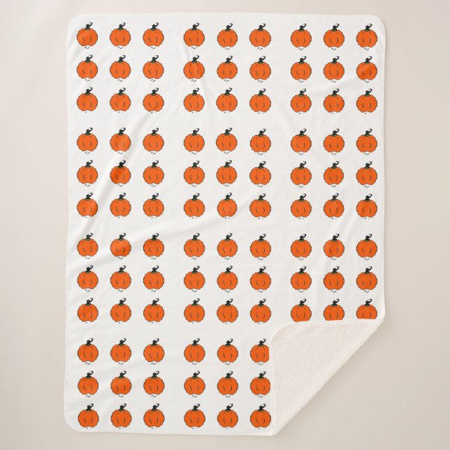 Couverture Sherpa Citrouilles de récolte d'automne (Devant)