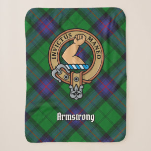 Couverture Sherpa Clan Armstrong Crest sur Tartan