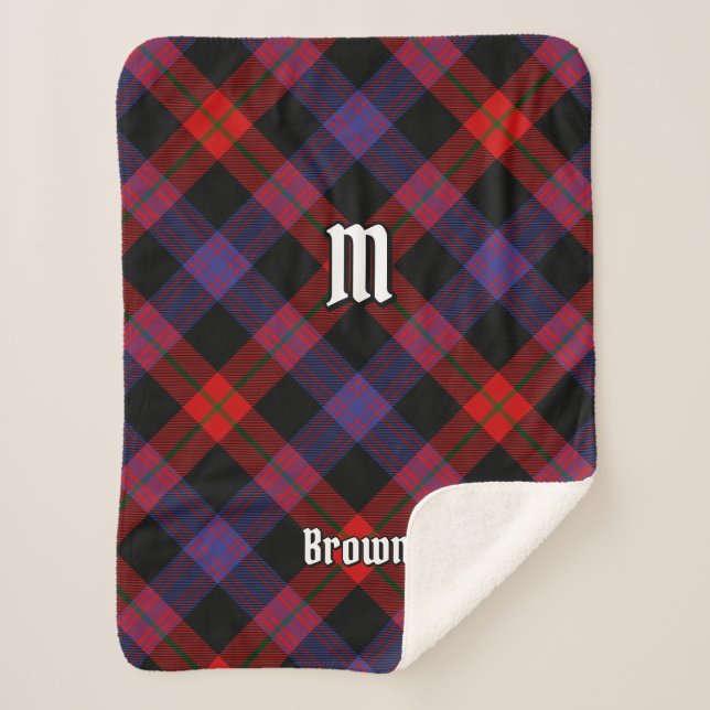 Couverture Sherpa Clan Brown Tartan (Devant)