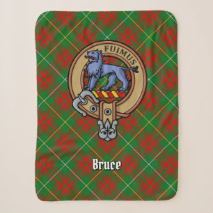 Couverture Sherpa Clan Bruce Crest sur la chasse Tartan