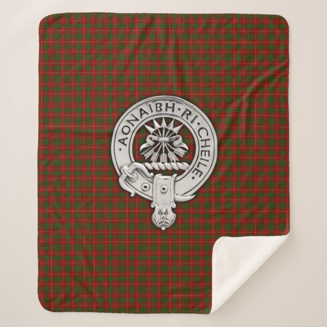 Couverture Sherpa Clan Cameron Crest & Tartan (Devant)