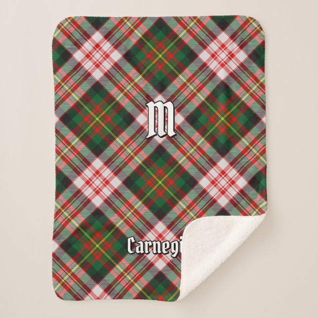 Couverture Sherpa Clan Carnegie robe Tartan (Devant)