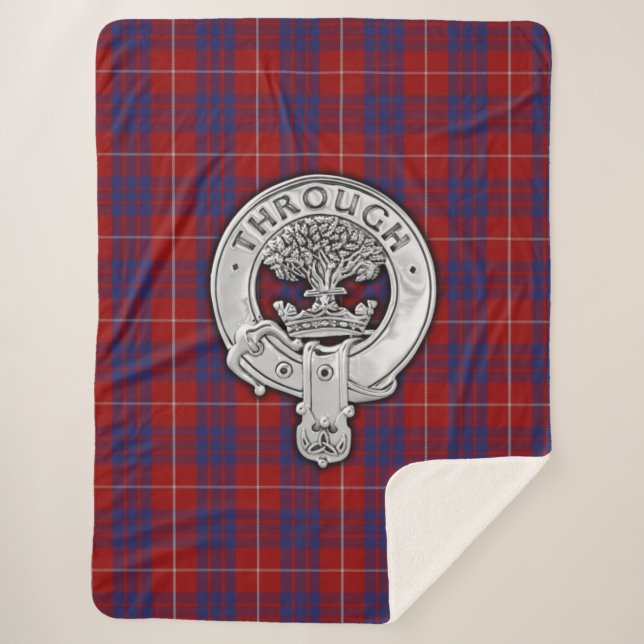 Couverture Sherpa Clan Hamilton Crest & Tartan (Devant)
