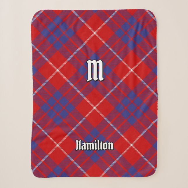 Couverture Sherpa Clan Hamilton Red Tartan Sherpa Blanket (Devant)