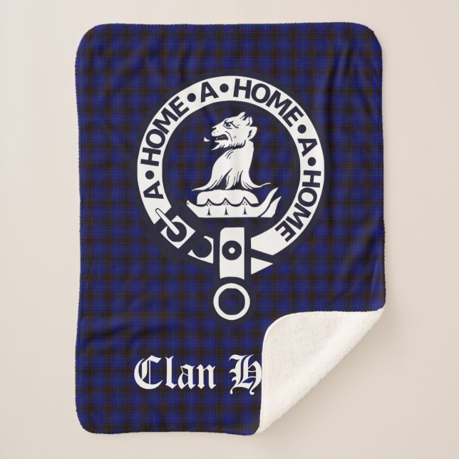 Couverture Sherpa Clan Home Crest Badge et Tartan (Devant)