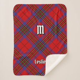 Couverture Sherpa Clan Leslie Red Tartan