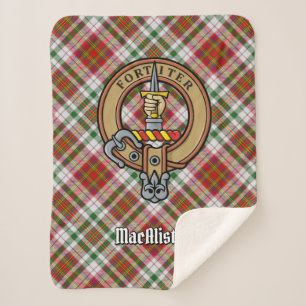 Couverture Sherpa Clan MacAlister Crest sur le tatan de robe