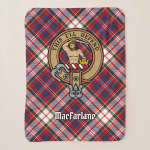 Couverture Sherpa Clan MacFarlane Crest sur le tatan de robe