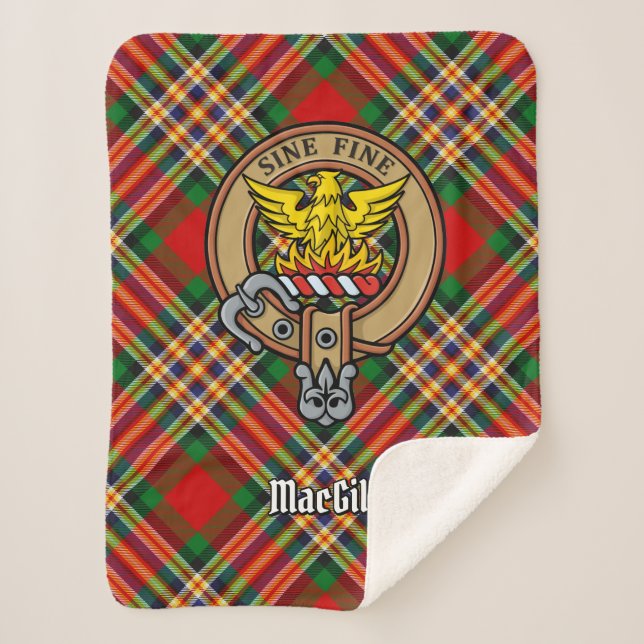 Couverture Sherpa Clan MacGill Crest sur Tartan (Devant)