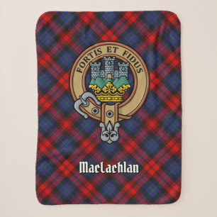Couverture Sherpa Clan MacLachlan Crest sur Tartan