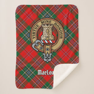 Couverture Sherpa Clan MacLean Crest sur Tartan