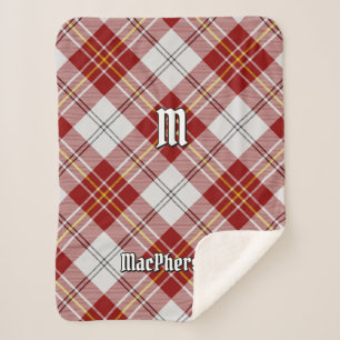 Couverture Sherpa Clan MacPherson robe rouge Tartan Sherpa Blanket