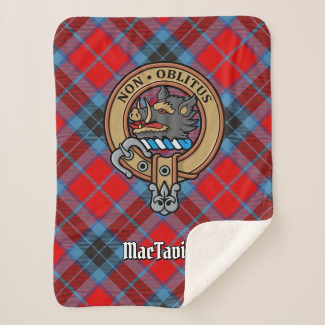 Couverture Sherpa Clan MacTavish Crest sur Tartan (Devant)