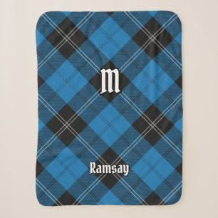 Couverture Sherpa Clan Ramsay Blue Hunting Tartan